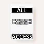 モダンプリントセキュリティ担当者カスタムの従業員ID バッジ (裏面)