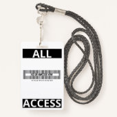 モダンプリントセキュリティ担当者カスタムの従業員ID バッジ (裏面ランヤード)