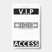 モダンプリントロゴ名前をカスタムするV.I.Pバンド従業員 バッジ (Back)