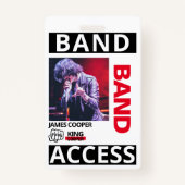 モダンプリントロゴ名前をカスタムするV.I.Pバンド従業員 バッジ (正面)