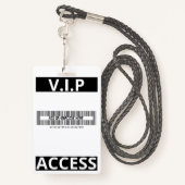 モダンプリントロゴ名前をカスタムするV.I.Pバンド従業員 バッジ (裏面ランヤード)