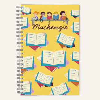 モダンプレッピーモノグラムボーイノートブック | Mackenzie ノートブック