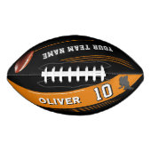 モダンプレーヤーチーム名番号シルエット アメリカンフットボール (正面)