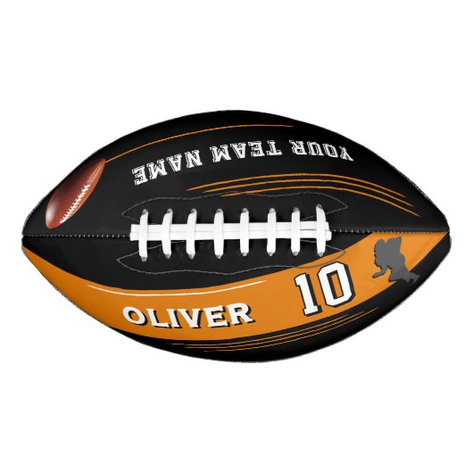 モダンプレーヤーチーム名番号シルエット アメリカンフットボール (正面)