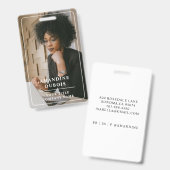 モダンプロフェッショナルの勤務先の写真ID バッジ (正面&裏面)