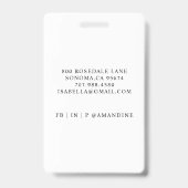 モダンプロフェッショナルの勤務先の写真ID バッジ (裏面)