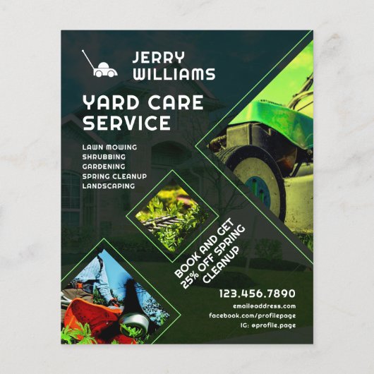 モダンプロフェッショナルの草刈り及びヤードサービス チラシ (裏面)