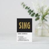 モダンプロフェッショナルはっきりした・ボーカリスト・ビジネス・カード 名刺 (スタンド正面)