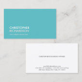 モダンプロフェッショナルアクアブルー 名刺 (正面/裏面)