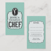 モダンプロフェッショナルアクア調理師シェフカスタムカード 名刺 (正面/裏面)