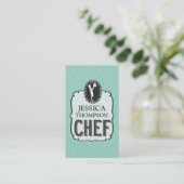 モダンプロフェッショナルアクア調理師シェフカスタムカード 名刺 (スタンド正面)