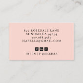 モダンプロフェッショナルインテリアデザイナーフォト 名刺 (裏面)