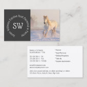 モダンプロフェッショナルウマ科のDIYフォトホースホワイト 名刺 (正面/裏面)