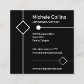 モダンプロフェッショナルエレガンススクエアビジネスカード スクエア名刺 (裏面)