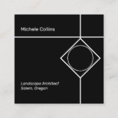 モダンプロフェッショナルエレガンススクエアビジネスカード スクエア名刺 (正面)