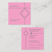 モダンプロフェッショナルエレガンススクエアビジネスカード スクエア名刺 (正面/裏面)