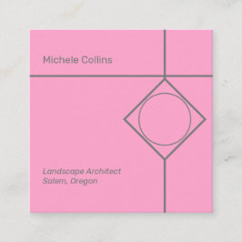 モダンプロフェッショナルエレガンススクエアビジネスカード スクエア名刺