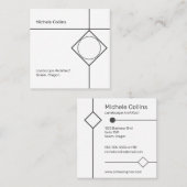 モダンプロフェッショナルエレガンススクエアビジネスカード スクエア名刺 (正面/裏面)