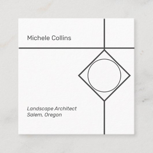 モダンプロフェッショナルエレガンススクエアビジネスカード スクエア名刺 (正面)