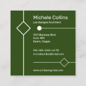 モダンプロフェッショナルエレガンススクエアビジネスカード スクエア名刺 (裏面)