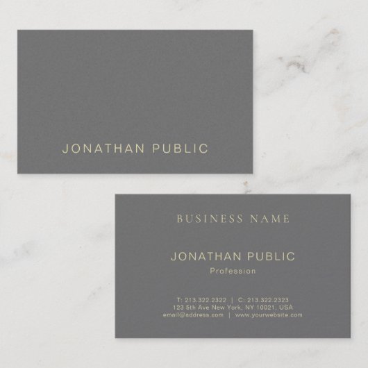 モダンプロフェッショナルエレガントお洒落デザイン 名刺 (正面/裏面)