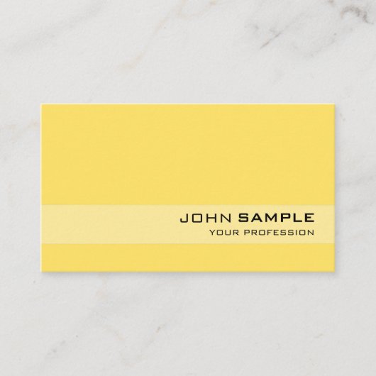 モダンプロフェッショナルエレガントイエローシンプルデザイン 名刺 (正面)