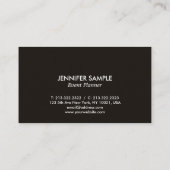 モダンプロフェッショナルエレガントイベントプランナー 名刺 (裏面)