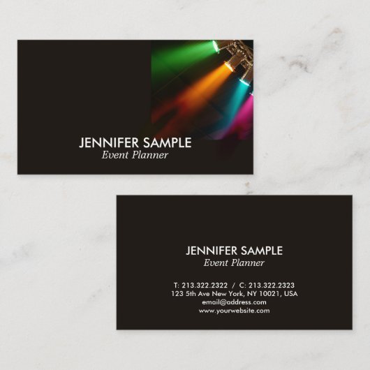 モダンプロフェッショナルエレガントイベントプランナー 名刺 (正面/裏面)