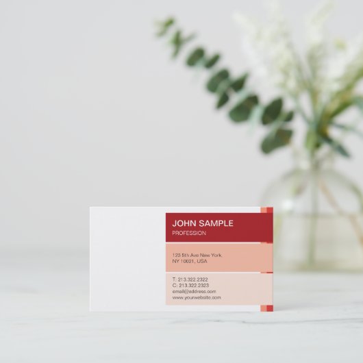 モダンプロフェッショナルエレガントカラフルデザイン 名刺 (スタンド正面)