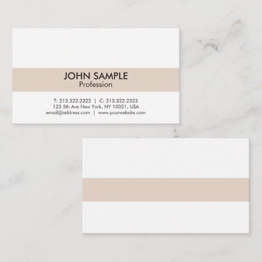 モダンプロフェッショナルエレガントカラーシンプルデザイン 名刺 (正面/裏面)