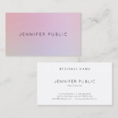 モダンプロフェッショナルエレガントカラーデザインプレーン 名刺 (正面/裏面)