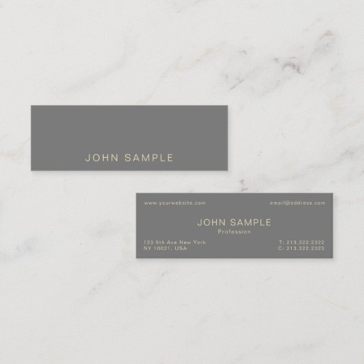 モダンプロフェッショナルエレガントクリエイティブセミグロス スキニー名刺 (正面/裏面)