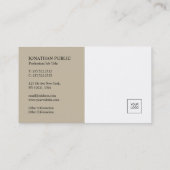 モダンプロフェッショナルエレガントクリエイティブプレーンのロゴ 名刺 (裏面)