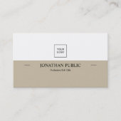 モダンプロフェッショナルエレガントクリエイティブプレーンのロゴ 名刺 (正面)