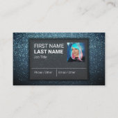 モダンプロフェッショナルエレガントグリッターメイクアップアーティスト 名刺 (正面)