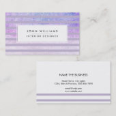 モダンプロフェッショナルエレガントシストライプのック 名刺 (正面/裏面)