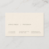 モダンプロフェッショナルエレガントシンプルシグネチャークリーム 名刺 (裏面)