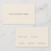 モダンプロフェッショナルエレガントシンプルシグネチャークリーム 名刺 (正面/裏面)