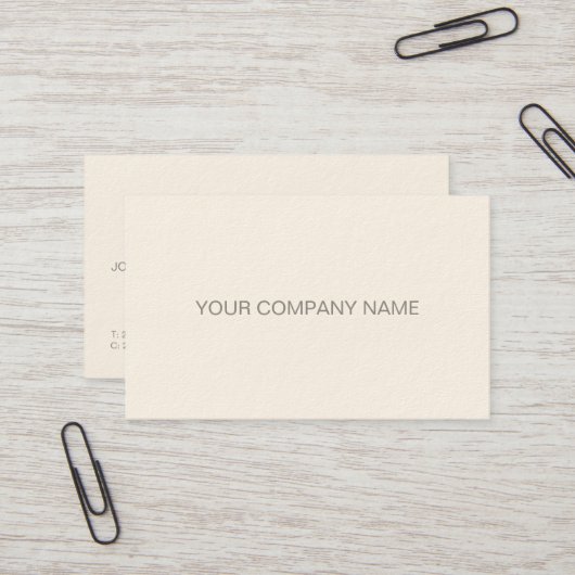 モダンプロフェッショナルエレガントシンプルシグネチャークリーム 名刺 (正面/裏面インサイチュ)