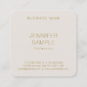 モダンプロフェッショナルエレガントシンプルテンプレート スクエア名刺 (裏面)