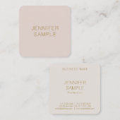 モダンプロフェッショナルエレガントシンプルテンプレート スクエア名刺 (正面/裏面)