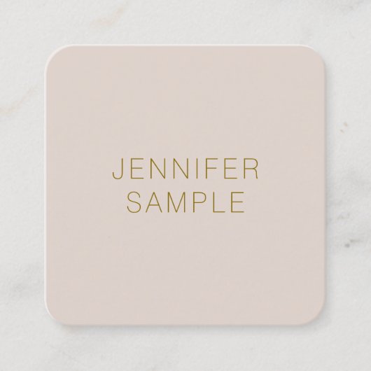 モダンプロフェッショナルエレガントシンプルテンプレート スクエア名刺 (正面)