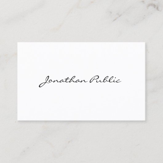 モダンプロフェッショナルエレガントタイポグラフィスクリプト 名刺 (正面)