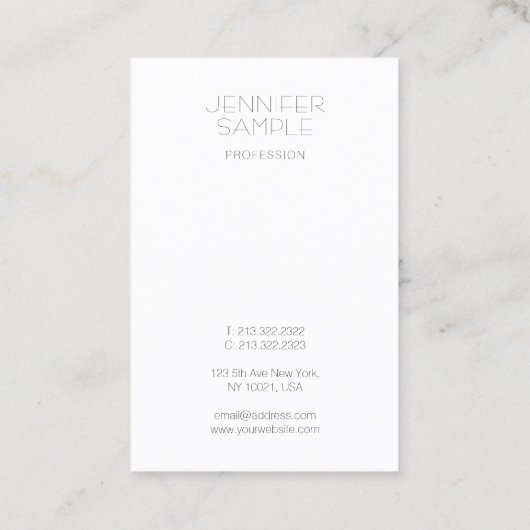 モダンプロフェッショナルエレガントテンプレートトレンディー 名刺 (裏面)