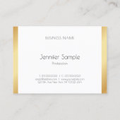 モダンプロフェッショナルエレガントトレンディーテンプレート金ゴールド 名刺 (裏面)