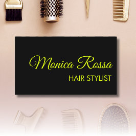 モダンプロフェッショナルエレガントネオンチャートルーズブラック 名刺