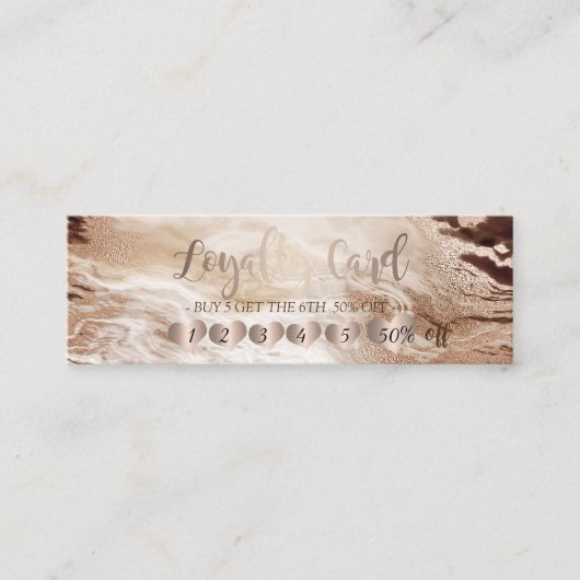 モダンプロフェッショナルエレガントハート大理石 ロイヤリティカード (正面)