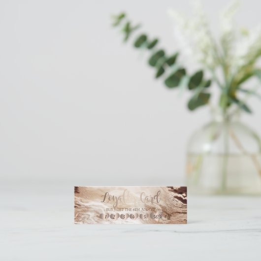 モダンプロフェッショナルエレガントハート大理石 ロイヤリティカード (スタンド正面)