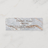 モダンプロフェッショナルエレガントバラ金ゴールドハートマーブル ロイヤリティカード (裏面)