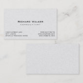 モダンプロフェッショナルエレガントプレインホワシンプルイト 名刺 (正面/裏面)